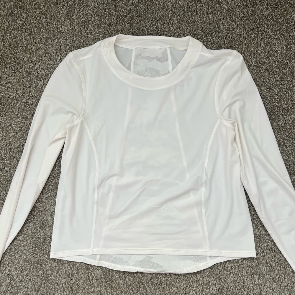 Lululemon Sheer Will Long Sleeve Camo Size 4